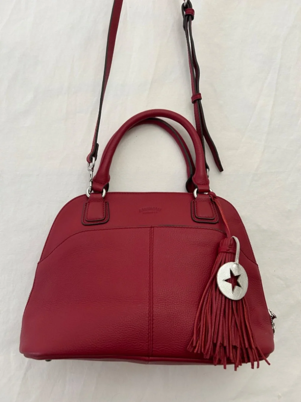 American Leather Co. Meadow Convertible Satchel in Red